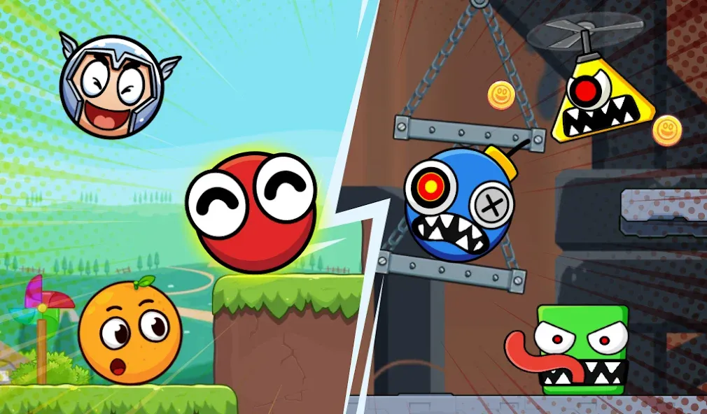 Bounce Ball 6: Roller Ball 6 MOD APK на Android — Безлимитные жизни и открыты все уровни — скриншот 1