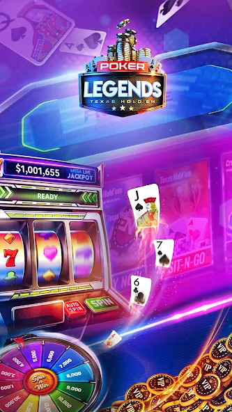 Poker Legends - Texas Hold'em на Андроид — Безлимитные фишки и премиум разблокирован — скриншот 2