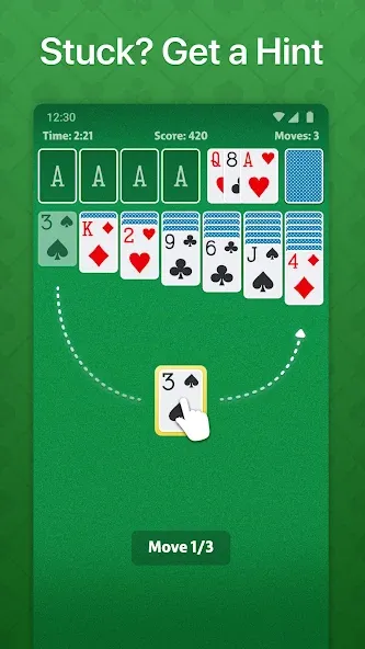 Скачать Solitaire - Classic Card Game на Android — Без рекламы и подсказки доступны — скриншот 4