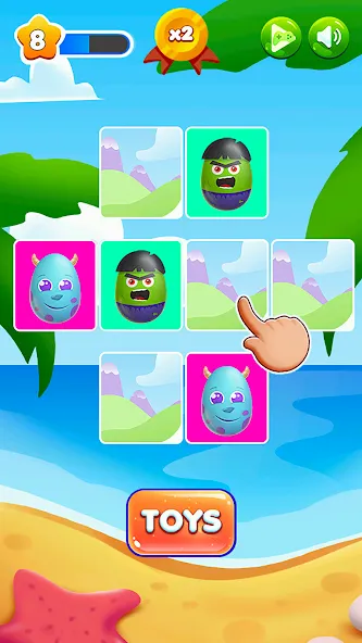 Surprise Eggs Memory — Открыты все уровни и призы — скриншот 4