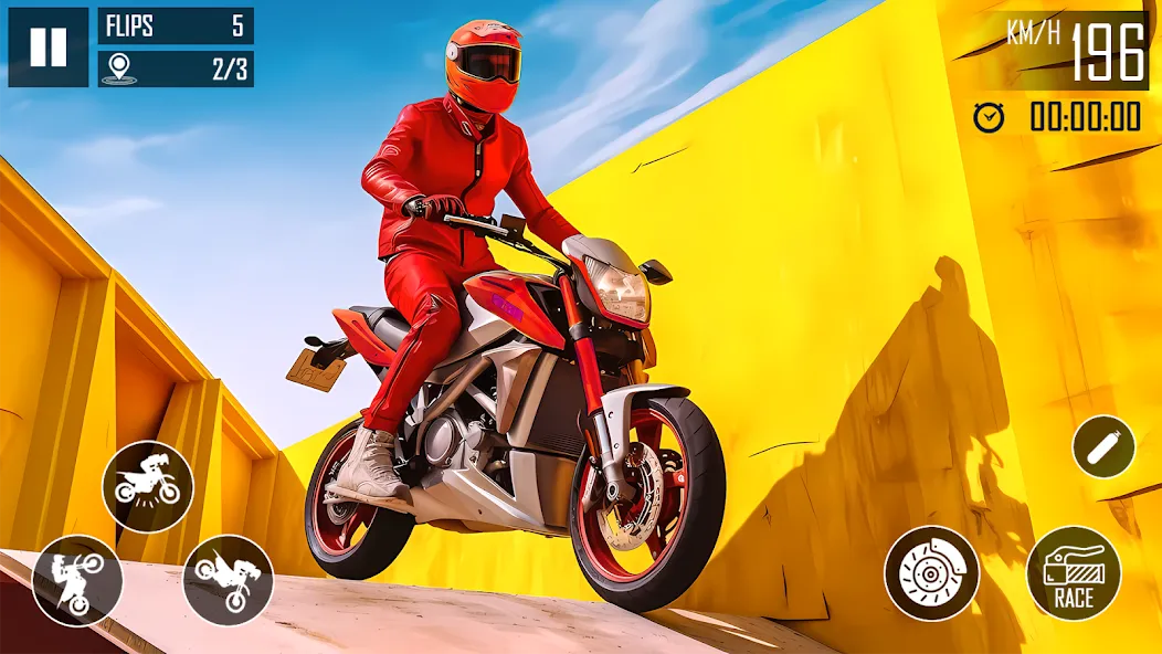 Ultimate Bike Stunt: Bike Game — Мод: Безлимитные деньги и топливо — скриншот 3
