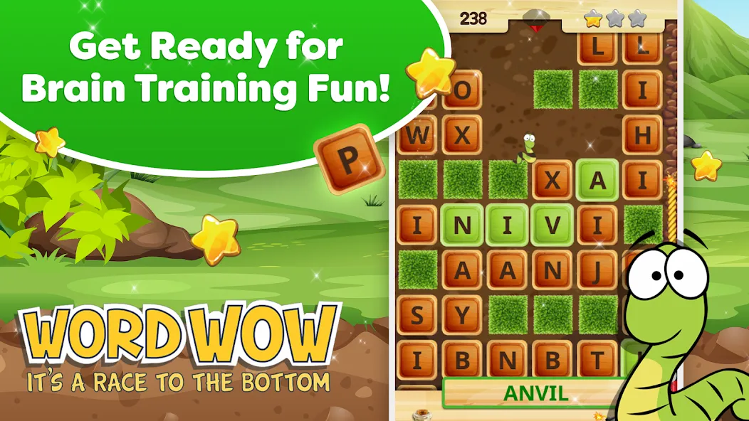 Word Wow - Brain training fun (Мод Много подсказок и бонусов) — скриншот 1 Word Wow - Brain training fun (Мод Много подсказок и бонусов) — скриншот 1