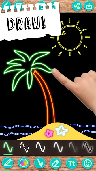 Скачать Draw Doodle - Kids drawing на телефон — Разблокированы все инструменты рисования — скриншот 2