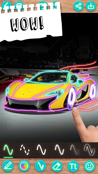 Скачать Draw Doodle - Kids drawing на телефон — Разблокированы все инструменты рисования — скриншот 3