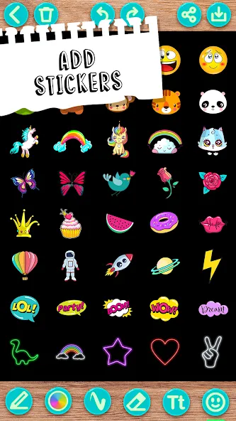 Скачать Draw Doodle - Kids drawing на телефон — Разблокированы все инструменты рисования — скриншот 4