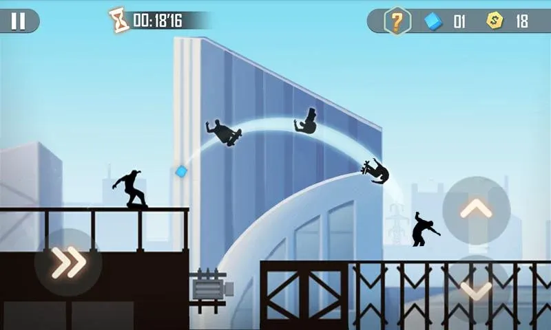 Shadow Skate — Взломанная версия (Бесконечные трюки и монеты) — скриншот 1