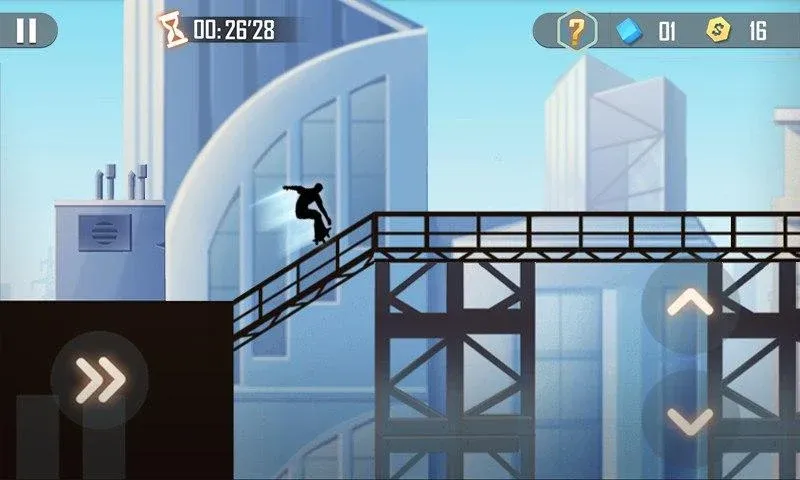 Shadow Skate — Взломанная версия (Бесконечные трюки и монеты) — скриншот 5