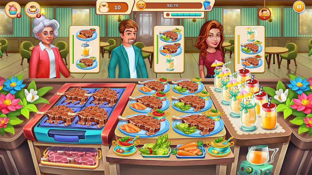 Скачать Food Cooking: Chef Restaurant на Android — Безлимитные деньги и все блюда открыты — скриншот 2