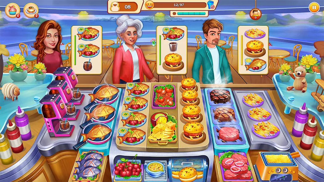 Скачать Food Cooking: Chef Restaurant на Android — Безлимитные деньги и все блюда открыты — скриншот 3
