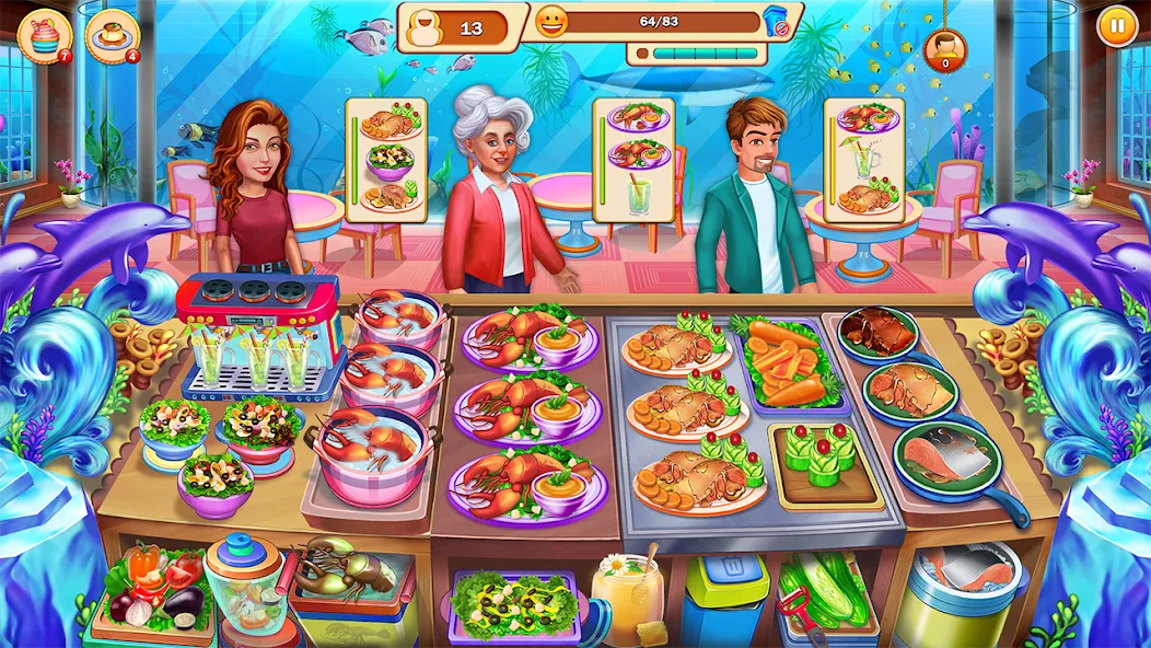 Скачать Food Cooking: Chef Restaurant на Android — Безлимитные деньги и все блюда открыты — скриншот 4