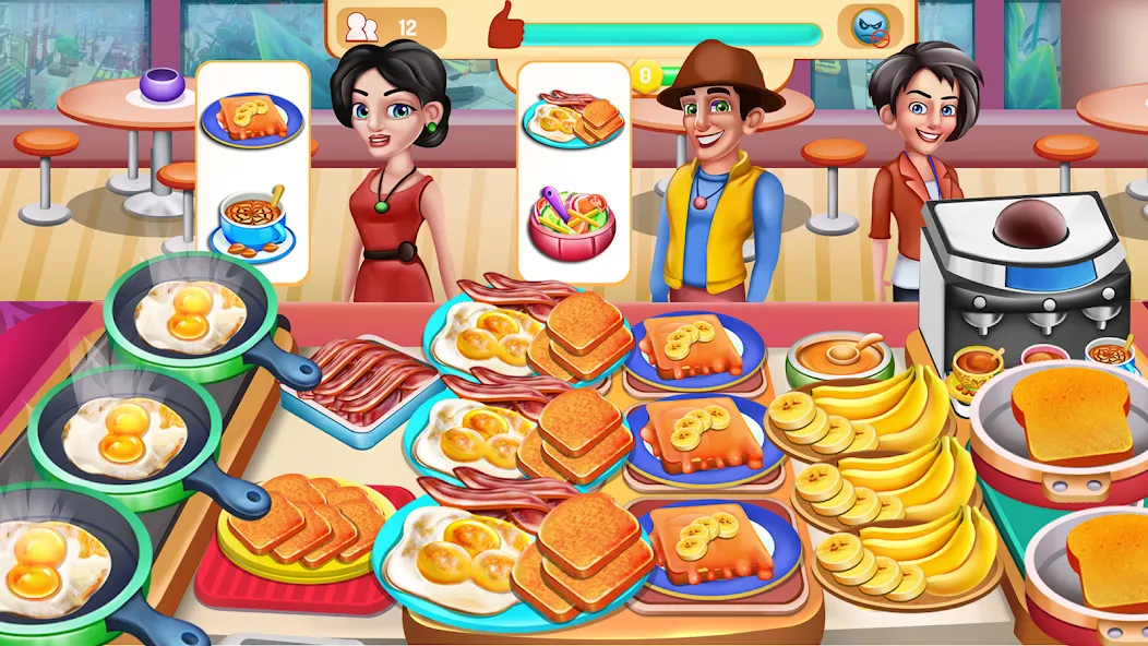 Скачать Cooking Food: Time Management на телефон — Безлимитные монеты и энергия — скриншот 3