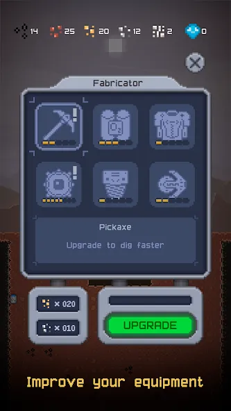 Скачать взлом Dig Odyssey: Cosmic Miner на Андроид — Безлимитные ресурсы и ускоренная добыча — скриншот 3