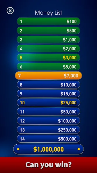 Millionaire 2024 Trivia Quiz MOD APK — Безлимитные подсказки и жизни — скриншот 4