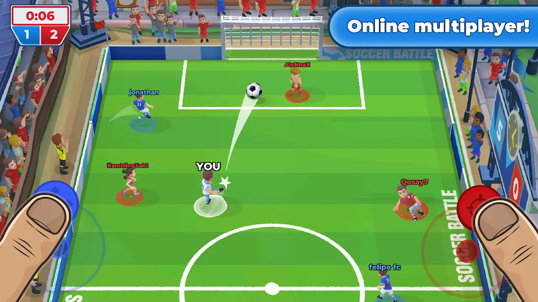 Взломанная Soccer Battle - PvP Football на Андроид — Безлимитные монеты и энергия — скриншот 1 Взломанная Soccer Battle - PvP Football на Андроид — Безлимитные монеты и энергия — скриншот 1