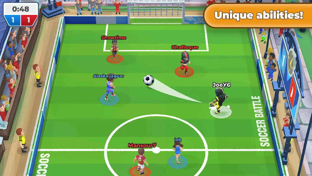 Взломанная Soccer Battle - PvP Football на Андроид — Безлимитные монеты и энергия — скриншот 3 Взломанная Soccer Battle - PvP Football на Андроид — Безлимитные монеты и энергия — скриншот 3
