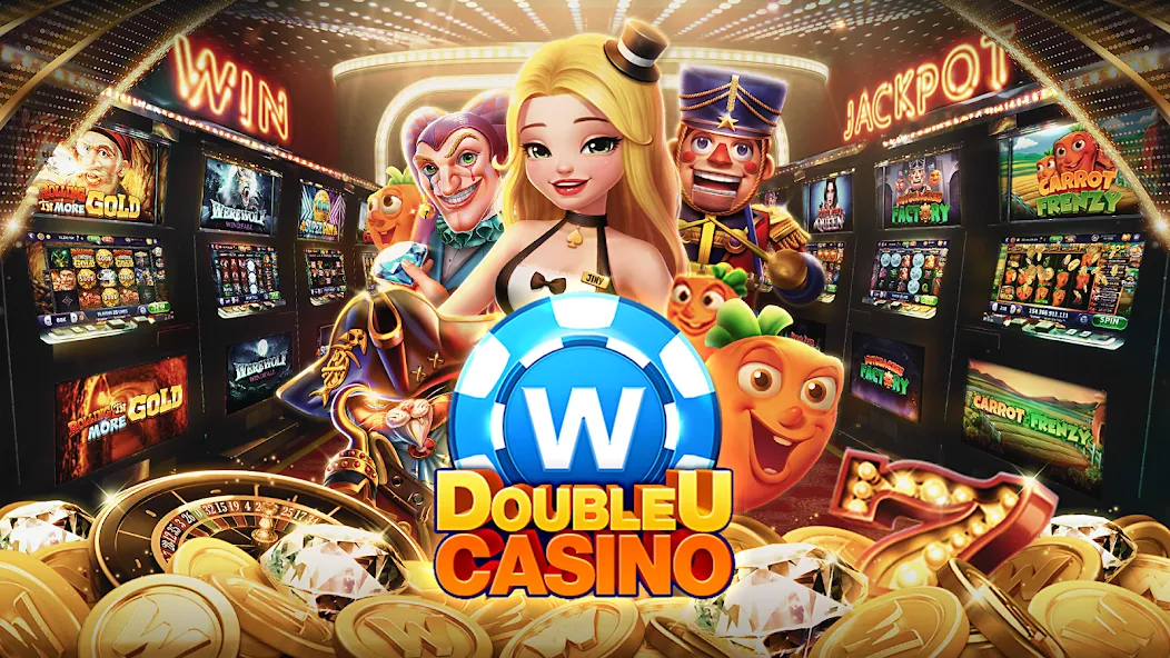 Скачать взлом DoubleU Casino™ - Vegas Slots на Андроид — Безлимитные монеты и бонусы — скриншот 1