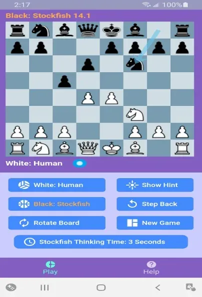 Скачать взлом Chess With Stockfish 16 на Андроид — Усиленный шахматный движок и анализ партий — скриншот 1