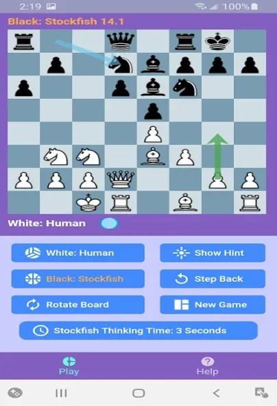 Скачать взлом Chess With Stockfish 16 на Андроид — Усиленный шахматный движок и анализ партий — скриншот 3
