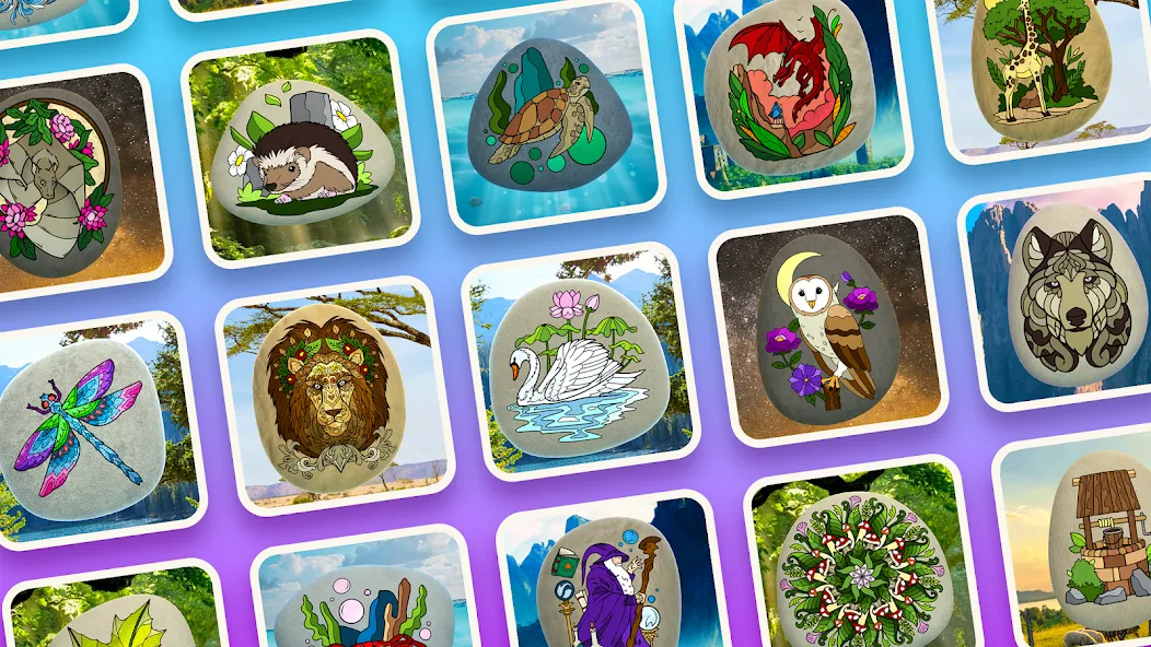 Rock Art - 3D Color by Number MOD — Без рекламы и все уровни открыты на Андроид — скриншот 1