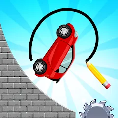 Скачать взлом Draw 2 Bridge: Draw Save Car на Андроид — Без рекламы и все уровни открыты