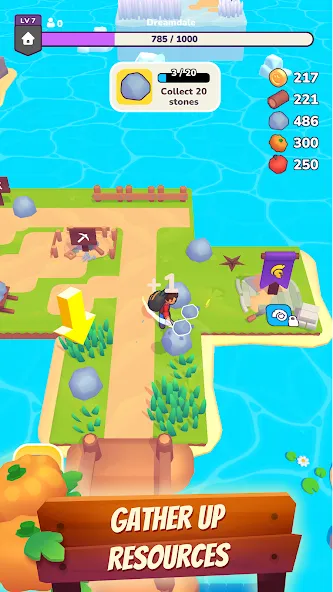 Взломанная Dreamdale - Fairy Adventure на Андроид — Безлимитные монеты и ресурсы — скриншот 3