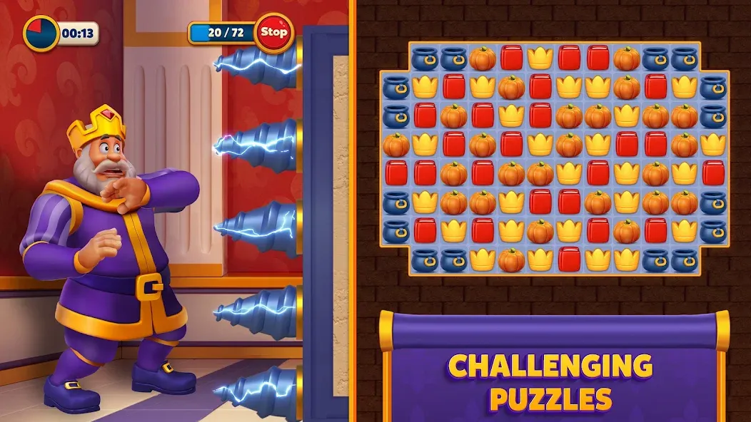 Скачать Royal Match MOD APK — Безлимитные жизни и ходы — скриншот 2 Скачать Royal Match MOD APK — Безлимитные жизни и ходы — скриншот 2