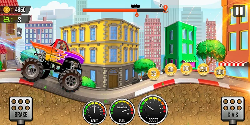 Racing the Hill MOD — Безлимитные деньги и мощные машины на Андроид — скриншот 1 Racing the Hill MOD — Безлимитные деньги и мощные машины на Андроид — скриншот 1