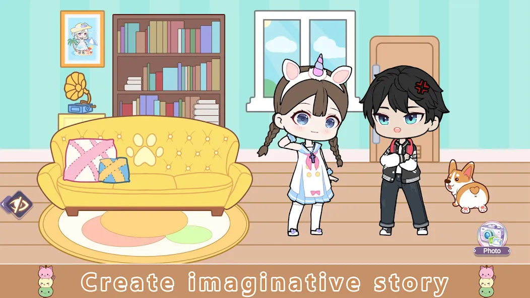 YOYO Doll Anime Dress Up Game Mod APK Открыты все наряды и аксессуары — Скачать на Андроид — скриншот 3