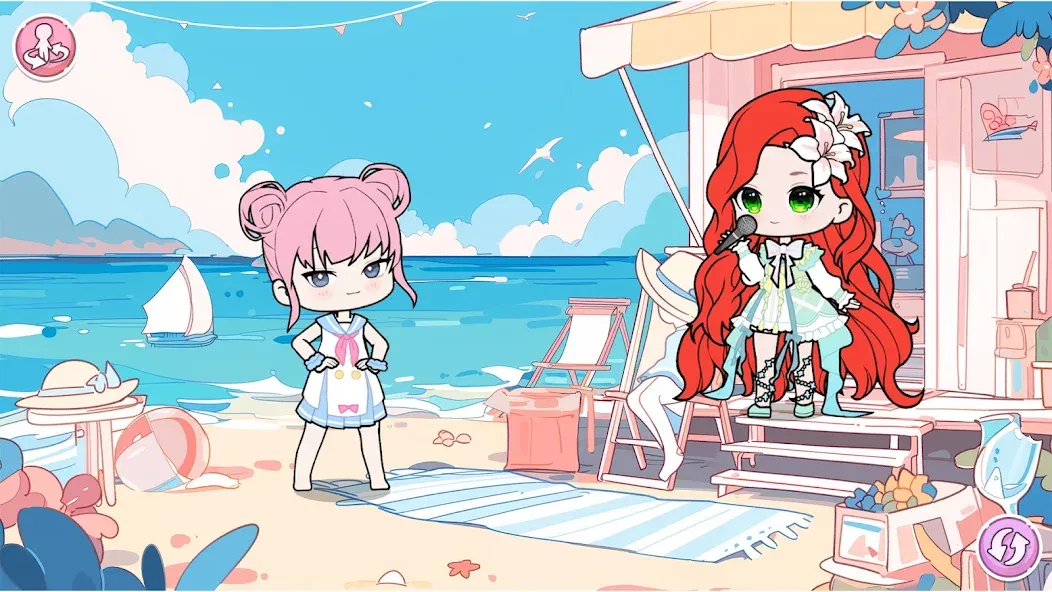 Скачать взломанную YOYO Doll School life Dress up — Безлимитные деньги и все наряды — скриншот 5