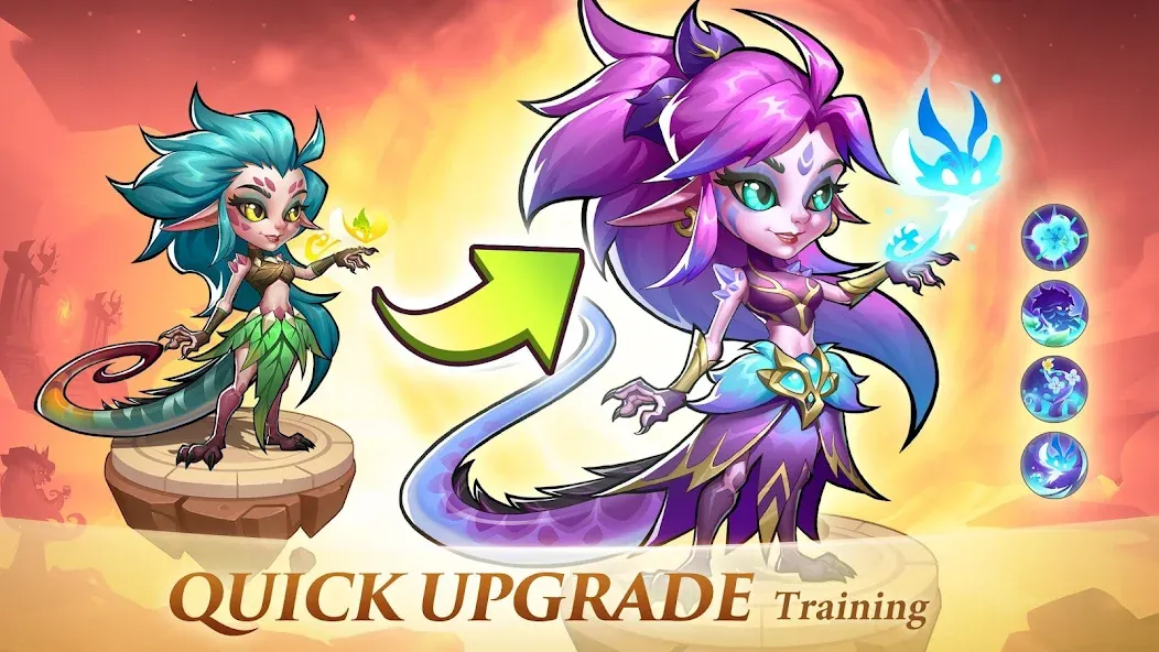 Idle Heroes Mod APK Безлимитные ресурсы и усиленные герои — Скачать на Андроид — скриншот 1