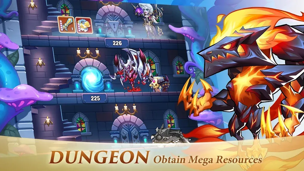 Idle Heroes Mod APK Безлимитные ресурсы и усиленные герои — Скачать на Андроид — скриншот 5