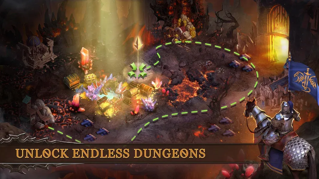 Dungeon & Heroes: 3D RPG на Андроид — Безлимитные деньги и усиленные герои — скриншот 4