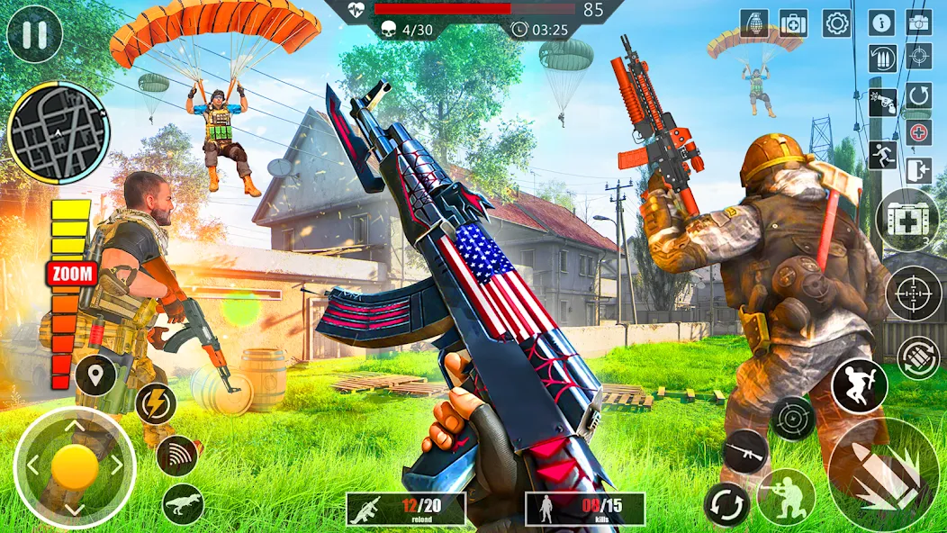 Скачать Elite Commando Shooting Games на Андроид — Безлимитные патроны и оружие открыто — скриншот 2