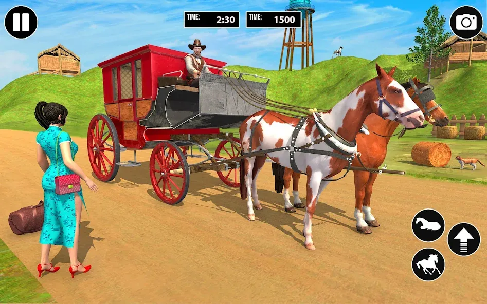 Horse Cart Taxi Transport Game — Безлимитные деньги и транспорт — скриншот 5