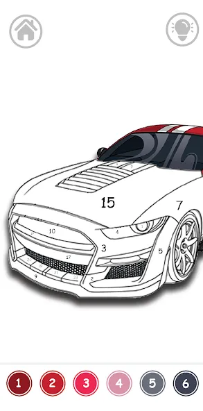 Скачать Cars Color By Number — Последняя версия (Все раскраски разблокированы) — скриншот 1