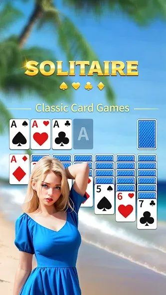 Скачать Solitaire Classic:Card Game — Модификация Безлимитные подсказки и отмена ходов — скриншот 1
