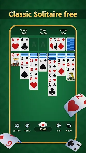 Скачать Solitaire Classic:Card Game — Модификация Безлимитные подсказки и отмена ходов — скриншот 5