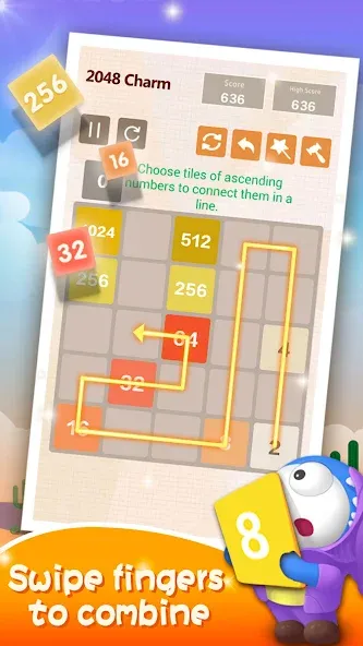 Number Charm: Slide Puzzle — Мод: Без рекламы и подсказки доступны — скриншот 2