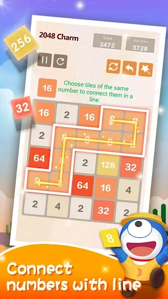 Number Charm: Slide Puzzle — Мод: Без рекламы и подсказки доступны — скриншот 3