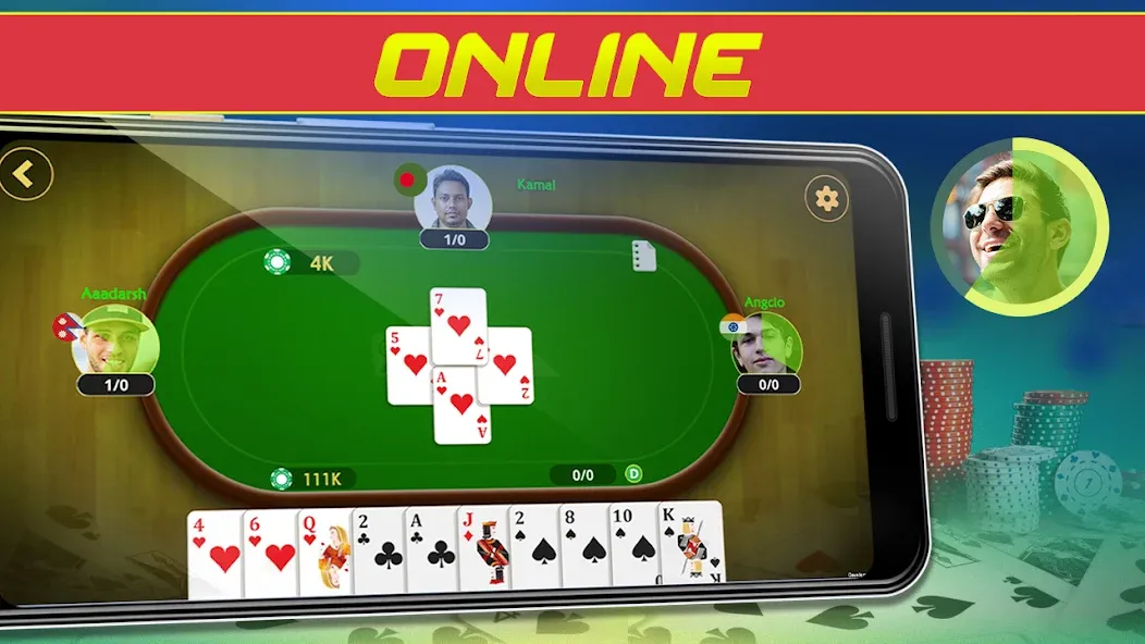 Call Bridge Card Game - Spades MOD APK на Android — Безлимитные монеты и подсказки — скриншот 2