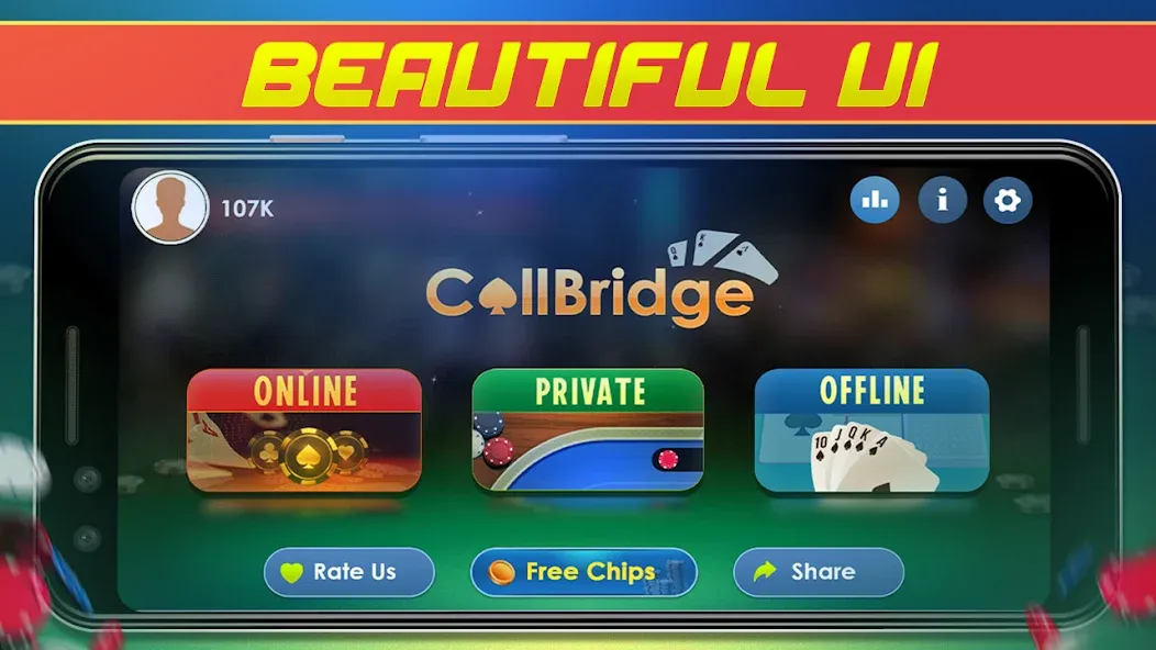 Call Bridge Card Game - Spades MOD APK на Android — Безлимитные монеты и подсказки — скриншот 5