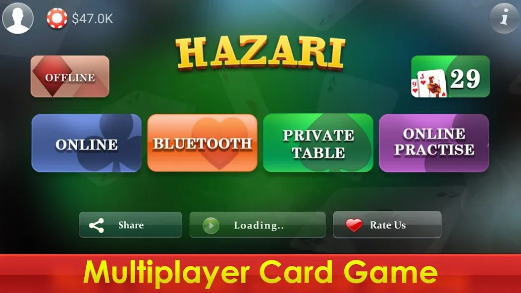 Скачать Hazari - 1000 Points Card Game MOD APK — Безлимитные монеты и бонусы — скриншот 2