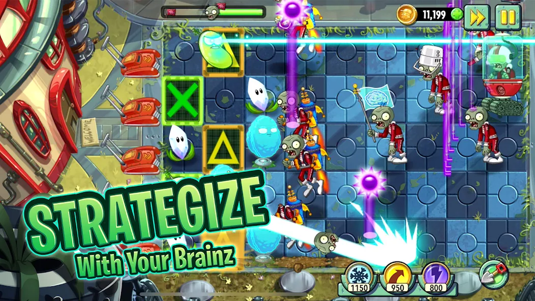 Скачать Plants vs. Zombies™ 2 на телефон — Безлимитные монеты и разблокированные растения — скриншот 1 Скачать Plants vs. Zombies™ 2 на телефон — Безлимитные монеты и разблокированные растения — скриншот 1