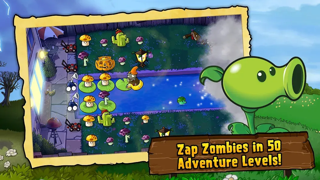 Скачать Plants vs. Zombies™ на Андроид — Безлимитные солнца и открыты все растения — скриншот 1 Скачать Plants vs. Zombies™ на Андроид — Безлимитные солнца и открыты все растения — скриншот 1