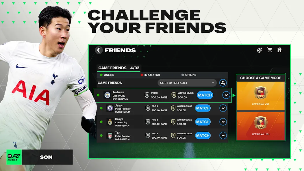 Скачать EA SPORTS FC™ Mobile Soccer на Android — Безлимитные деньги и усиленная команда — скриншот 5 Скачать EA SPORTS FC™ Mobile Soccer на Android — Безлимитные деньги и усиленная команда — скриншот 5