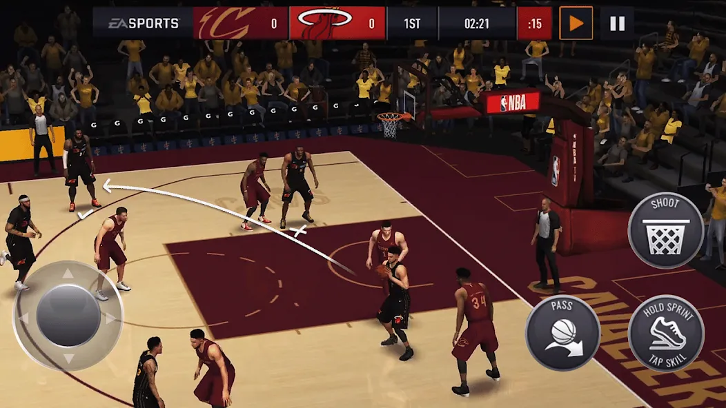 Скачать NBA Live Asia на телефон — Безлимитные деньги и все игроки открыты — скриншот 1