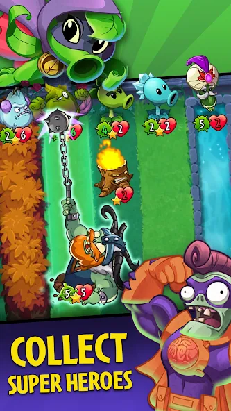 Plants vs. Zombies™ Heroes MOD — Безлимитные деньги и все герои на Андроид — скриншот 1