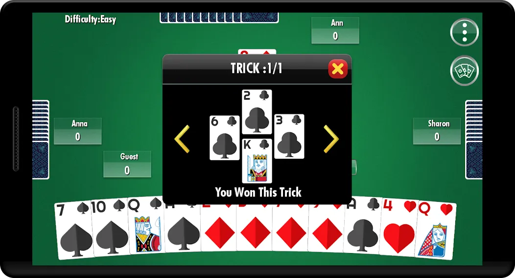 Скачать взлом Hearts - Card Game на Андроид — Без рекламы и безлимитные подсказки — скриншот 5