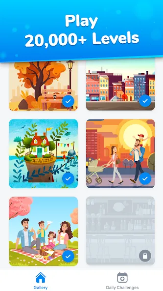Взломанная Differences - find & spot them на Андроид — Без рекламы и подсказки доступны — скриншот 2