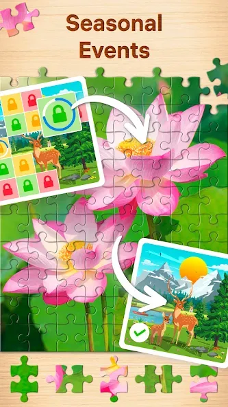Взлом Jigsaw Puzzles - Puzzle Games — Без рекламы и все пазлы открыты — скриншот 4